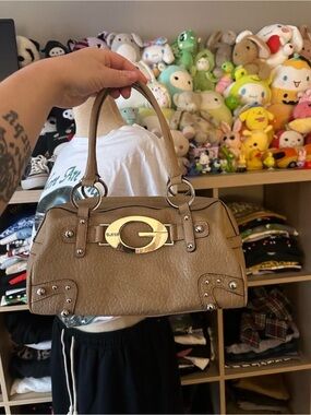 Vintage Y2K guess brown leather bag